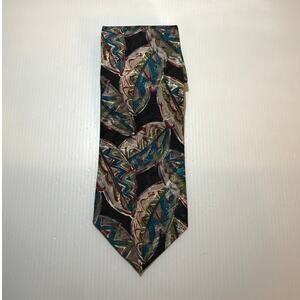 7th Avenue Leaf Pattern Short Wide Mens Necktie
